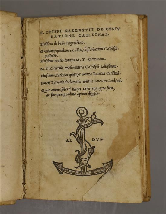 Ex-Libris Ratcliffe College - five small vellum-covered volumes in Latin, 16th and 17th century,